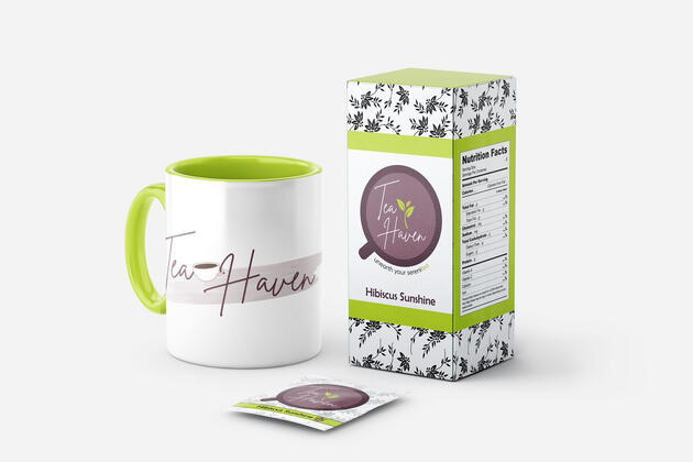 "Tea Haven" Mug and Tea Packaging "Tea Haven" Mug and Tea Packaging