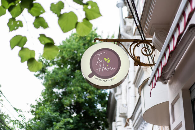 "Tea Haven" Store Sign "Tea Haven" Store Sign