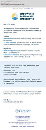 Catalyst NSM Save the Date Email Catalyst NSM Save the Date Email