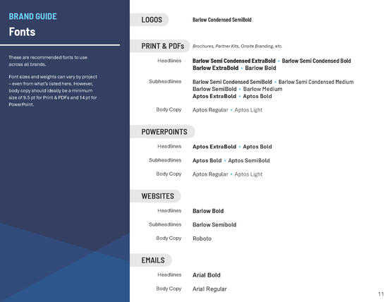 Branding Guide Page 11 Branding Guide Page 11